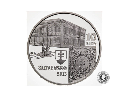 Strieborná minca Ag Proof 10€ / 2013 - Matica slovenská – 150. výročie založenia