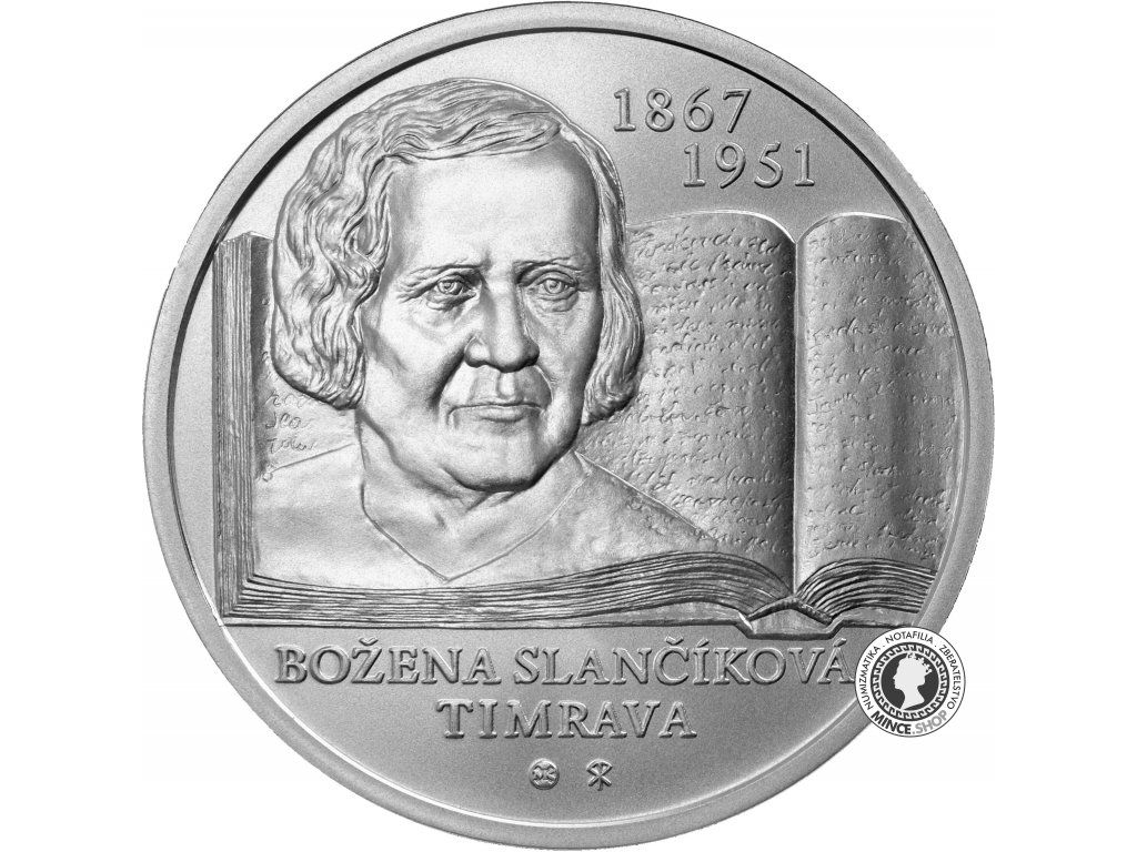Strieborná minca Ag Proof 10€ / 2017 - Božena Slančíková Timrava – 150. výročie narodenia