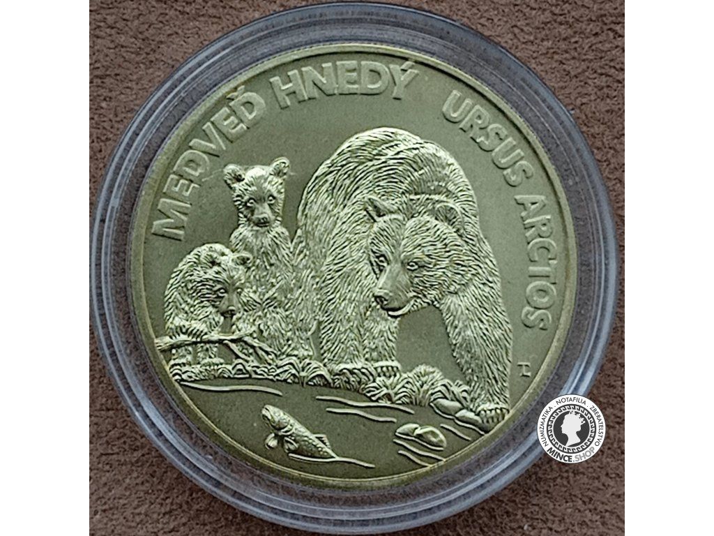 minca 5€ / 2023 – medveď hnedý (Fauna a flóra na Slovensku)