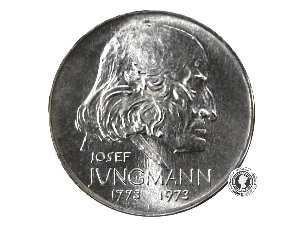 Strieborná pamätná minca proof 1973 Jungmann 50 Kčs