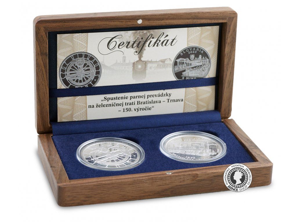 Nezrealizované motívy zberateľských mincí - 10€ Spustenie parnej prevádzky na železničnej trati Bratislava - Trnava - 150.výročie