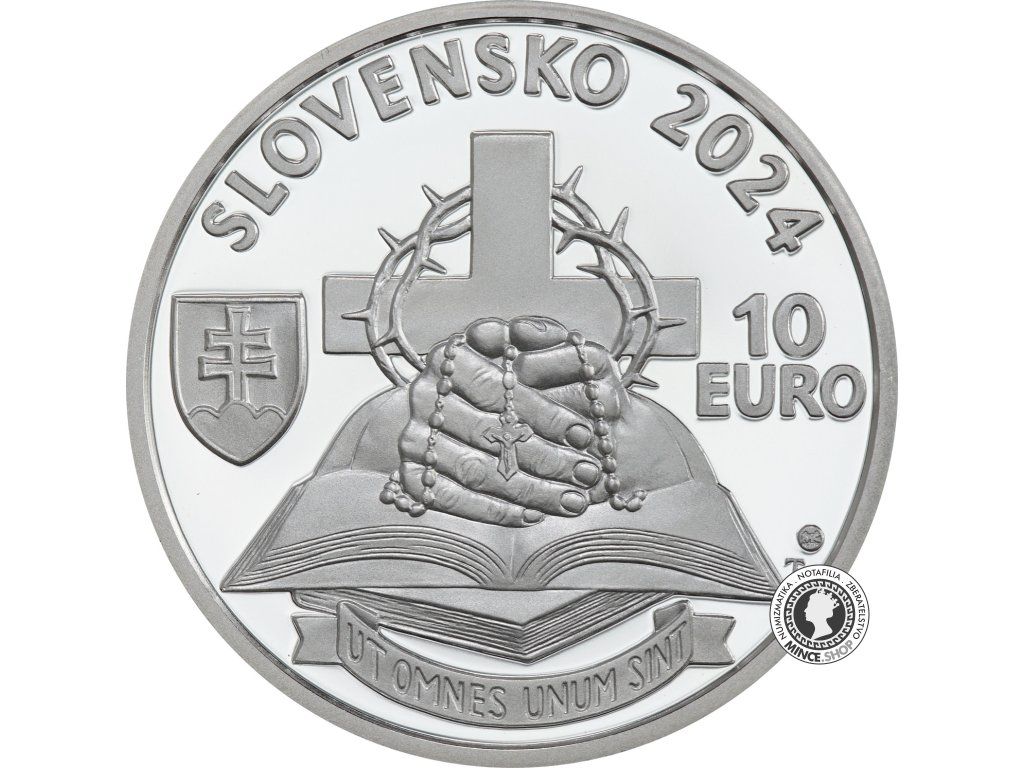 Strieborná minca 10 euro 2024 Slovensko PROOF, Ján Chryzostom Korec
