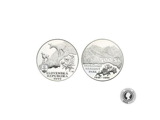 Strieborná minca Proof 500 Sk/1999 - Tatranský národný park Tanap