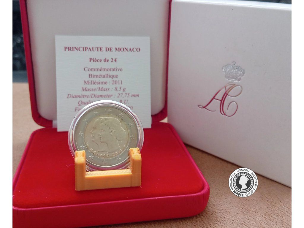 2€ minca - Monaco 2011 BK - svadba princa Alberta a Charlene Wittstock