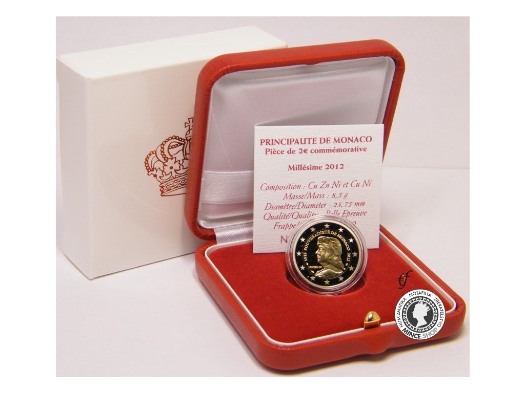 2€ minca Monaco 2012 PROOF Lucien 1. GRIMALDI.