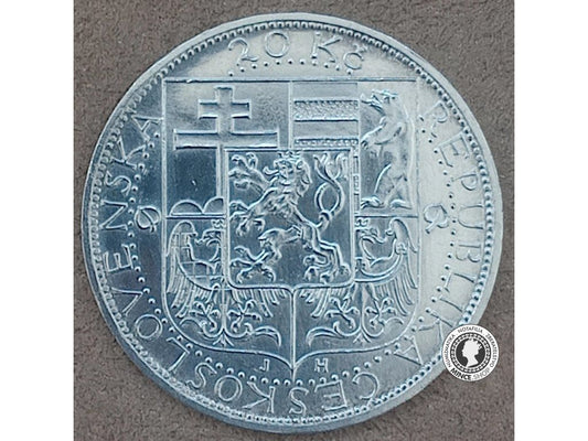 20.koruna - 1.ČSR - 1937 - úmrtie prezidenta T.G.Masaryka