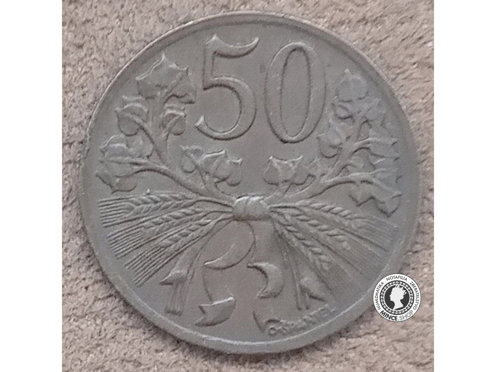 50 halier - Česko-Slovensko - 1947