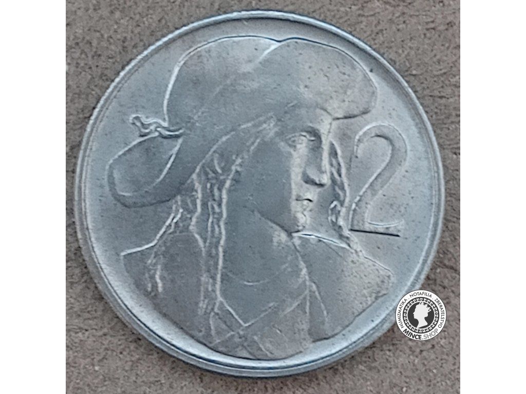 2 koruna - Česko-Slovensko - 1947