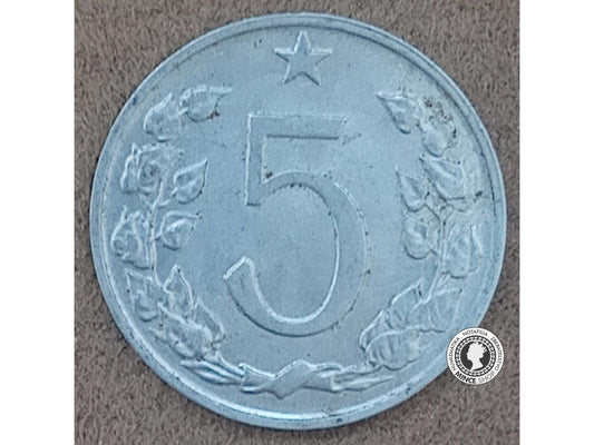 5 halier - Česko-Slovensko - 1976