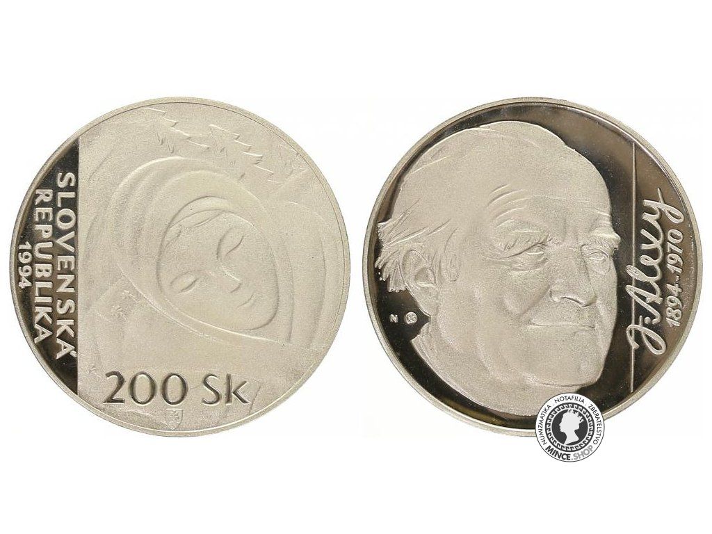 Minca Proof v etui - SK 200 / 1994 - Janko Alexy - 100. výročie narodenia