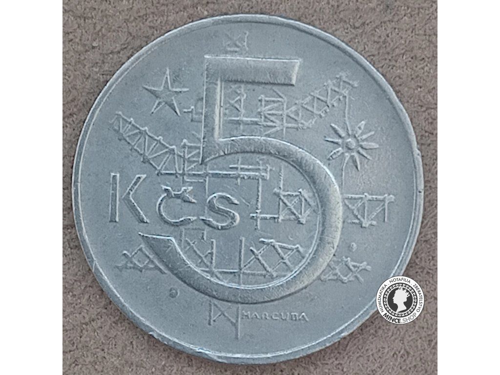 5 koruna - Česko-Slovensko - 1974 a