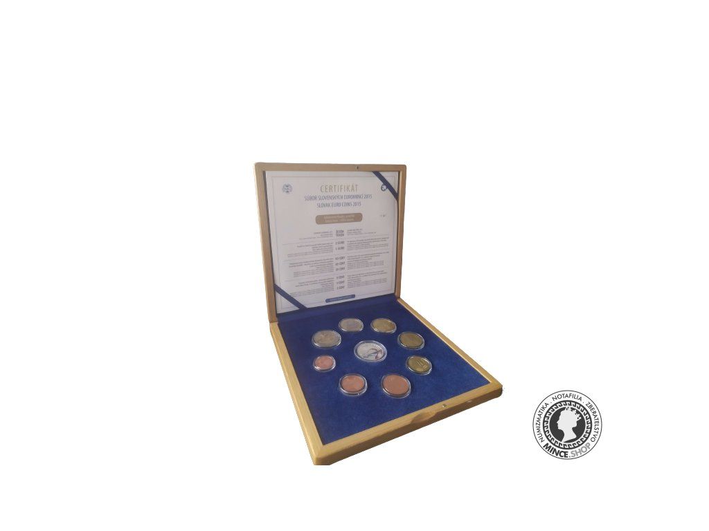 Sady € mincí - Euro mince - 2015 / Proof - drevená kazeta