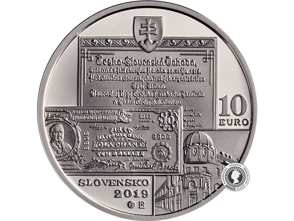 Strieborná minca Ag BK 10€ / 2019 - Michal Bosák – 150. výročie narodenia