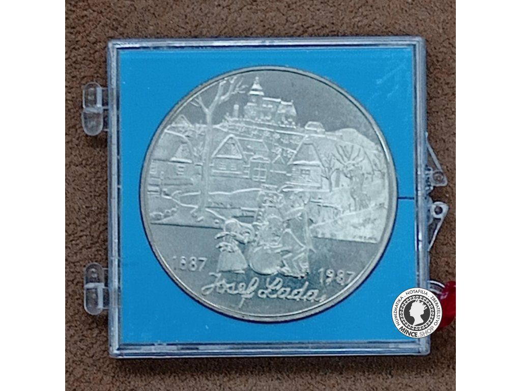 500 Kčs/1987 - Josef Lada - 100. výročie narodenia PROOF