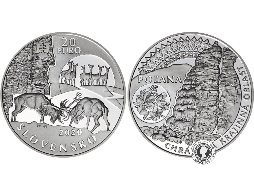 Strieborná minca BK 20€ / 2020 - Chránená krajinná oblasť Poľana