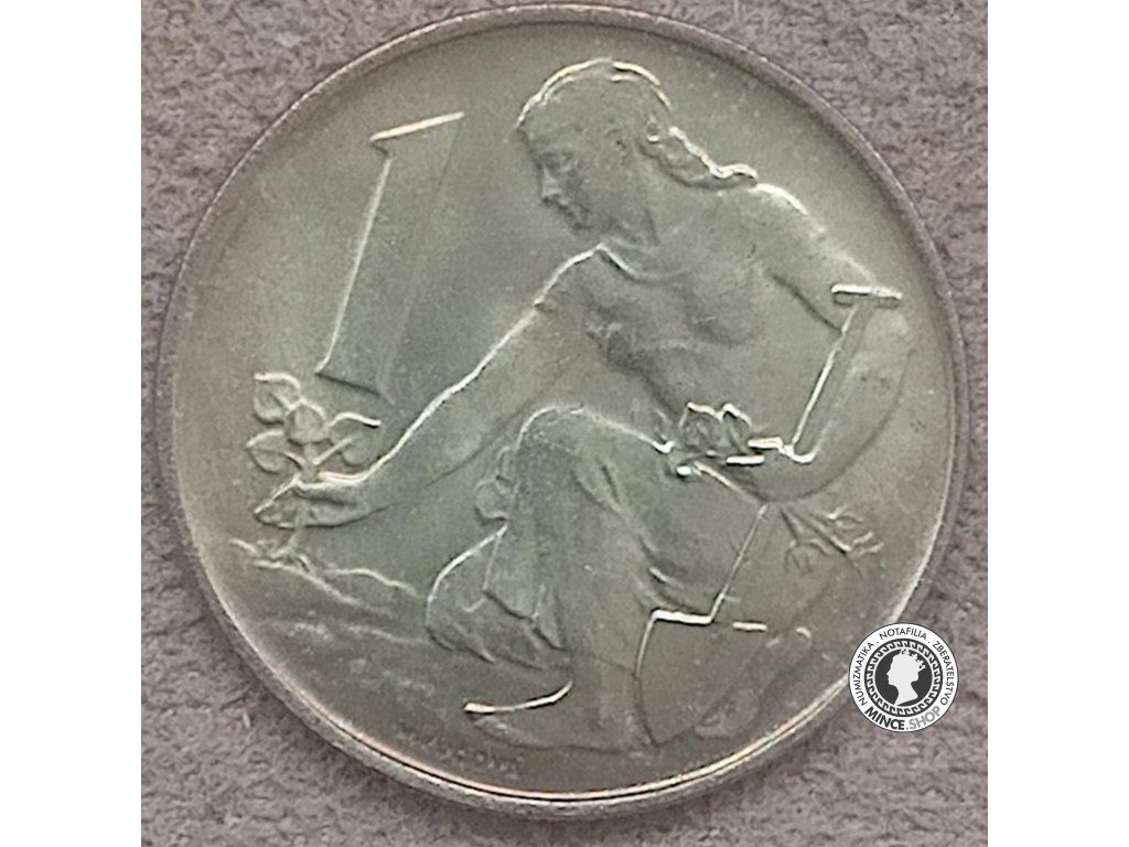 1 koruna - Česko-Slovensko - 1987 - UNC