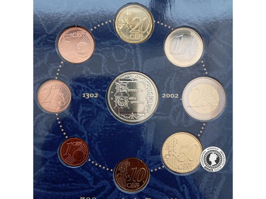 2002 UNC Belgicko BATAILE DES EPERONS d OR sada