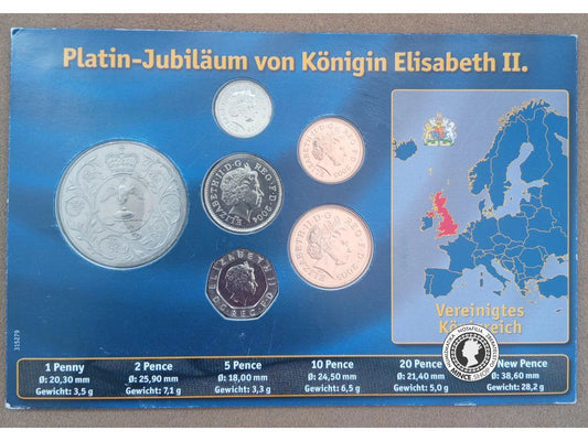 Veľká Británia Platinové Jubileum Elisabeth II. sada