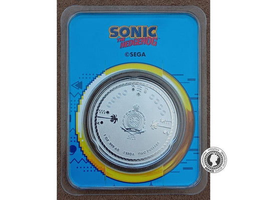 2$ strieborná minca 2021 Sonic the Hedgehog - Colorized 30th Anniversary