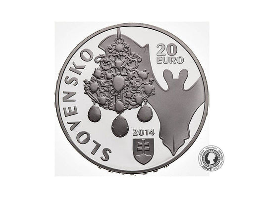 20 EUR 2014 PROOF - Chránený areál Dubnícke bane – nálezisko opálov