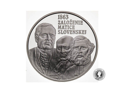 Strieborná minca Ag Proof 10€ / 2013 - Matica slovenská – 150. výročie založenia