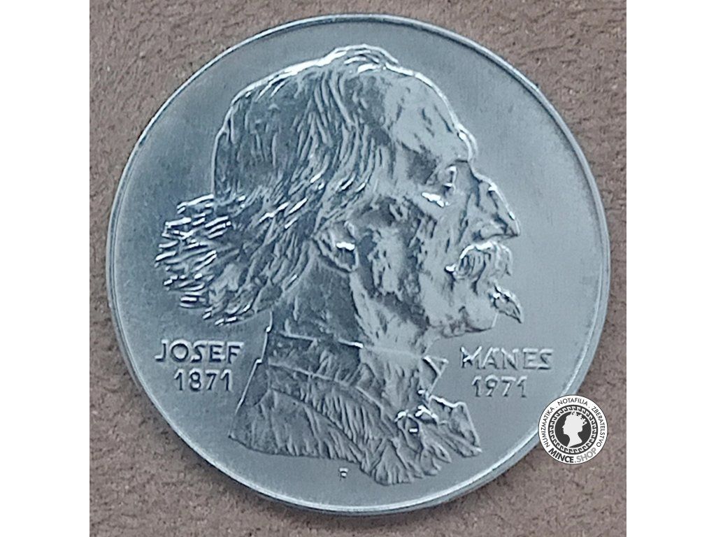 Strieborná minca 100kcs / 1971 - J.Mánes - kvalita BK 0/0