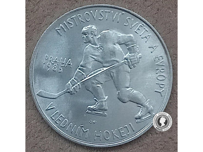 Strieborná minca 100kcs / 1985 - MS hokej - kvalita BK 0/0