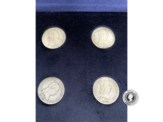 Strieborné repliky 3 grajciarov Jozefa II. 1773, 1782, 1788 a Leopolda II. 1791