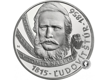 Strieborná minca Ag Proof 10€ / 2015 - Ľudovít Štúr – 200. výročie narodenia