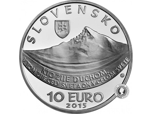 Strieborná minca Ag Proof 10€ / 2015 - Ľudovít Štúr – 200. výročie narodenia