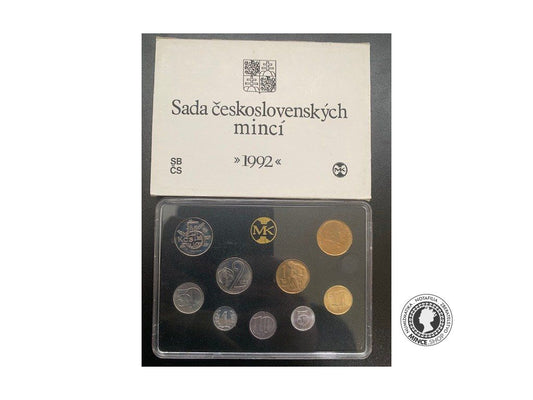Sada československých mincí 1992 +10 Kčs A.Rašin