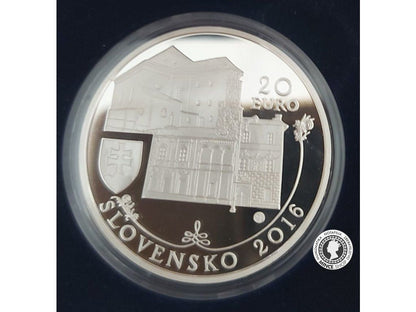 Strieborná minca Ag Proof 20€ / 2016 - Banská Bystrica