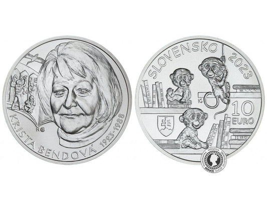 Minca 10€/2023 BK - Krista Bendová - 100.výročie narodenia