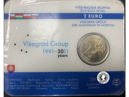 Slovensko 2 euro 2011 - 20. výročie vytvorenia Vyšehradskej skupiny - COIN CARD