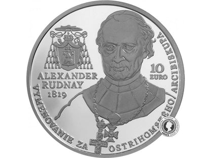 Strieborná minca Ag Proof 10€ / 2019 - Alexander Rudnay