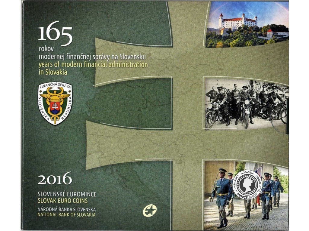 Sada mincí Slovenskej republiky 2016 - Finančná správa na Slovensku - 165. výročie vzniku