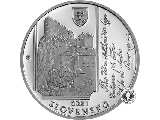 Strieborná minca Ag Proof 10€ / 2021 -  200. výročie narodenia Janka Matúšku