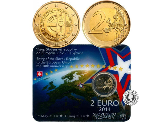 2 EURO/2014 - Vstup Slovenskej republiky du EÚ - 10. výročie - Coin Card