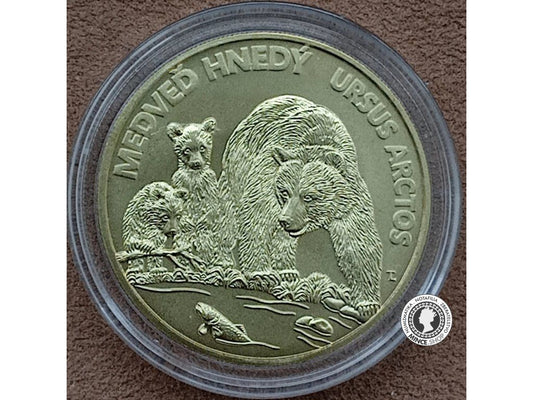minca 5€ / 2023 – medveď hnedý (Fauna a flóra na Slovensku)