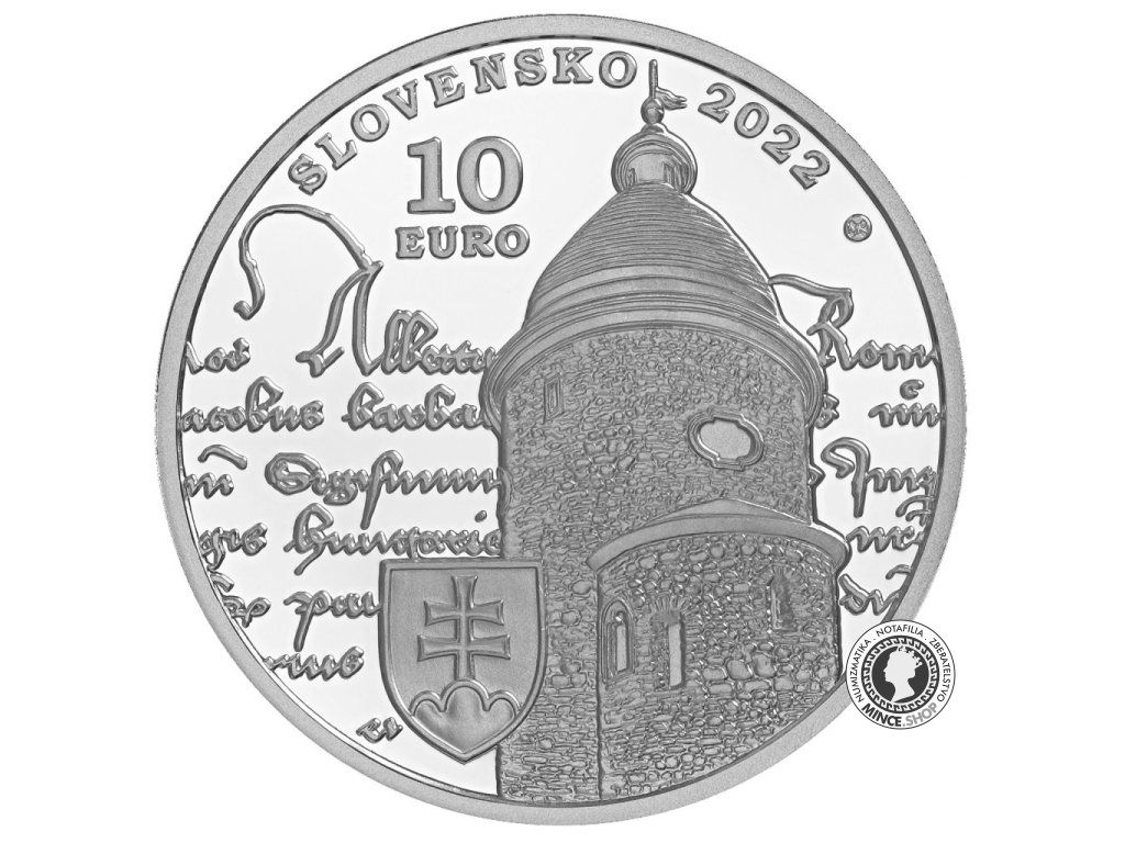 Strieborná minca Ag Proof 10€ / 2022 - Povýšenie Skalice na slobodné kráľovské mesto - 650.výročie