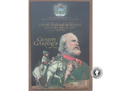 2007 UNC 2€ Coincard  San Marino Giuseppe Garibaldi