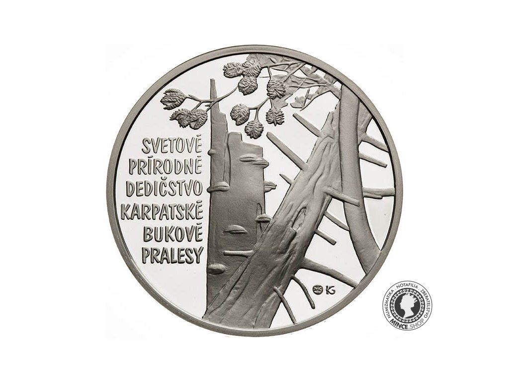Strieborná minca Ag BK 10€ / 2015 - Karpatske Bukove Pralesy