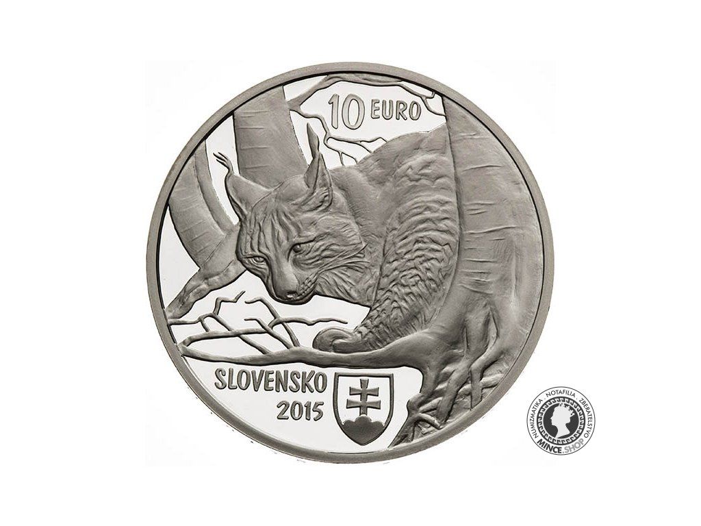 Strieborná minca Ag BK 10€ / 2015 - Karpatske Bukove Pralesy