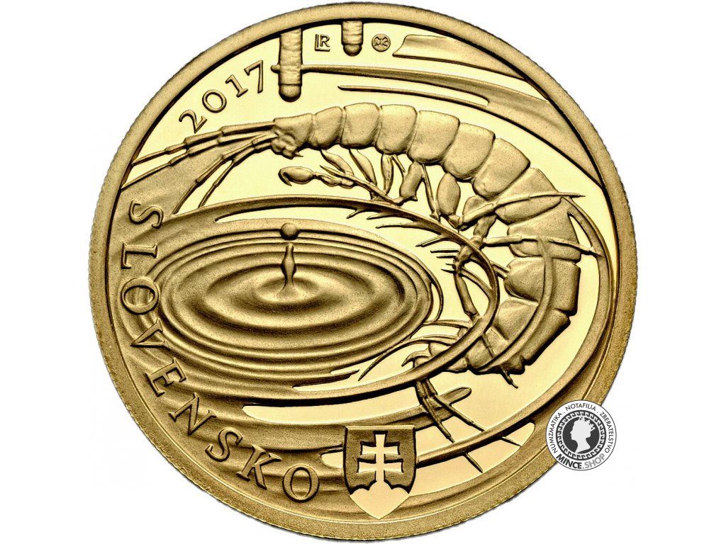 Zlatá minca Au Proof 100€ / 2017 - Jaskyne Slovenského krasu