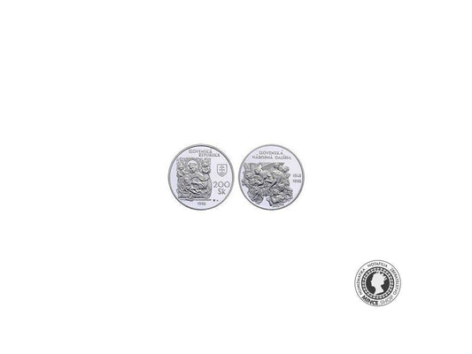Strieborná minca 1998 SNG 200 Sk PROOF Slovenská národná galéria