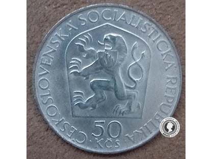 Strieborná minca 50 Kčs V.I. Lenin 100. výročie narodenia 1970