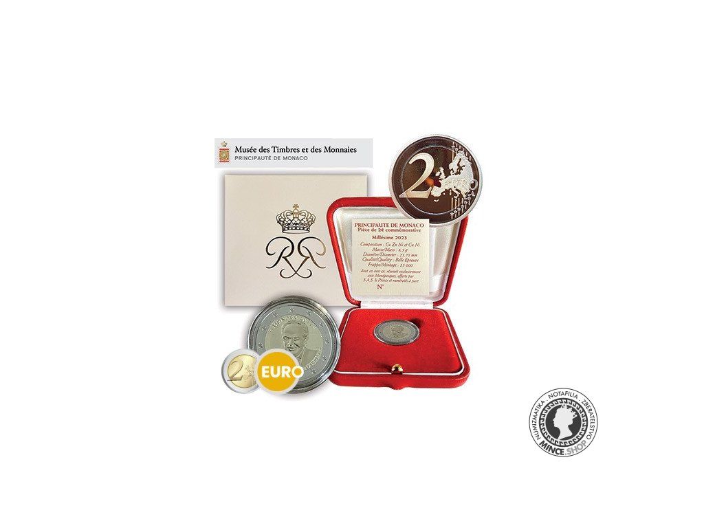 Monaco 2023 - 2 Euro PROOF Pamätná minca Rainier III