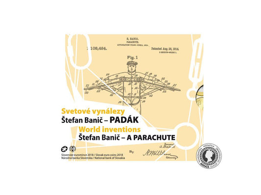 Súbor mincí SR 2018 "Svetové vynálezy slovenských vynálezcov - Štefan Banič"