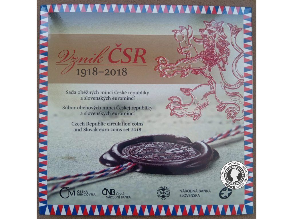 Sada mincí Slovenskej republiky 2018 - Vznik ČSR - 100. výročie