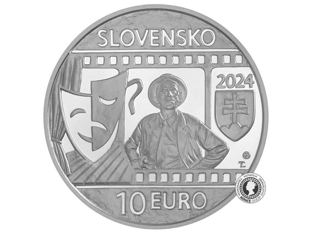Strieborná minca PROOF 10 € Jozef Kroner – 100. výročie narodenia